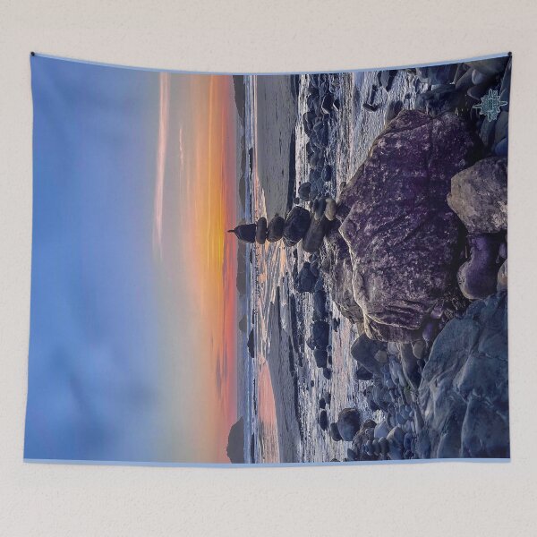 Item preview, Oregon Coast Sunset Balanced Rocks Photography Print designed and sold by aadventures.