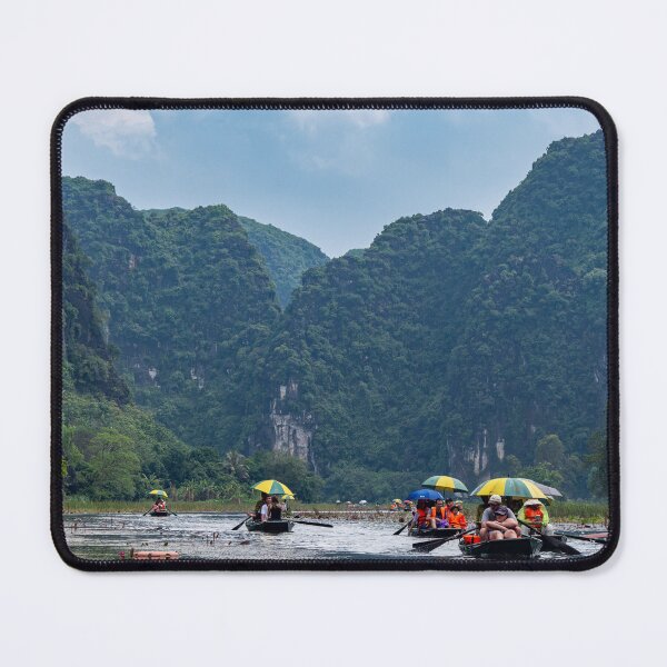 Item preview, Tam Coc River Rowboats - Ngo Dong River, Ninh Binh | Iconic Vietnam Landscape Art designed and sold by Ross.A.Campbell.