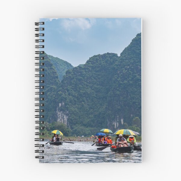 Item preview, Tam Coc River Rowboats - Ngo Dong River, Ninh Binh | Iconic Vietnam Landscape Art designed and sold by Ross.A.Campbell.