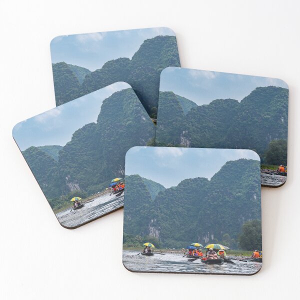 Item preview, Tam Coc River Rowboats - Ngo Dong River, Ninh Binh | Iconic Vietnam Landscape Art designed and sold by Ross.A.Campbell.