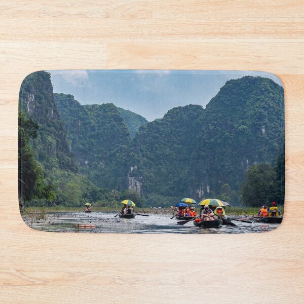Item preview, Tam Coc River Rowboats - Ngo Dong River, Ninh Binh | Iconic Vietnam Landscape Art designed and sold by Ross.A.Campbell.