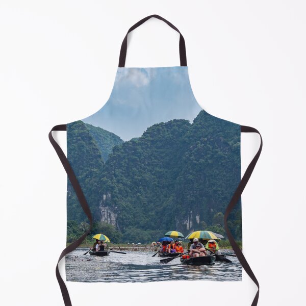 Item preview, Tam Coc River Rowboats - Ngo Dong River, Ninh Binh | Iconic Vietnam Landscape Art designed and sold by Ross.A.Campbell.