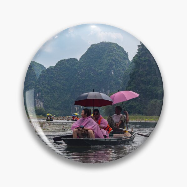 Item preview, Tam Coc River Rowboats - Ngo Dong River, Ninh Binh | Iconic Vietnam Landscape Art designed and sold by Ross.A.Campbell.