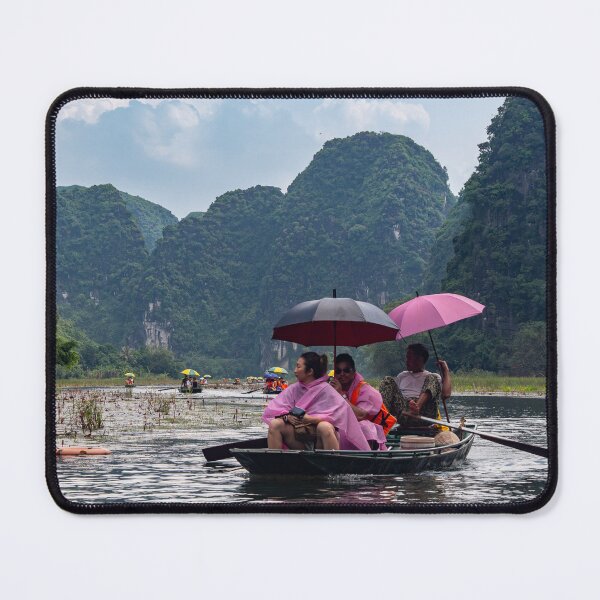 Item preview, Tam Coc River Rowboats - Ngo Dong River, Ninh Binh | Iconic Vietnam Landscape Art designed and sold by Ross.A.Campbell.