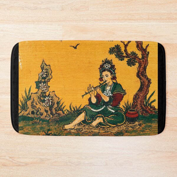 Item preview, Vintage Flute Girl Oriental Folk  designed and sold by eliramaison.