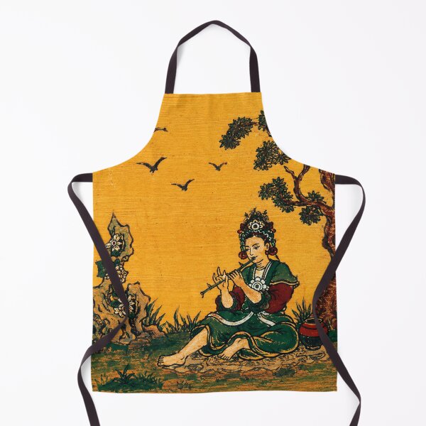 Item preview, Vintage Flute Girl Oriental Folk designed and sold by eliramaison.