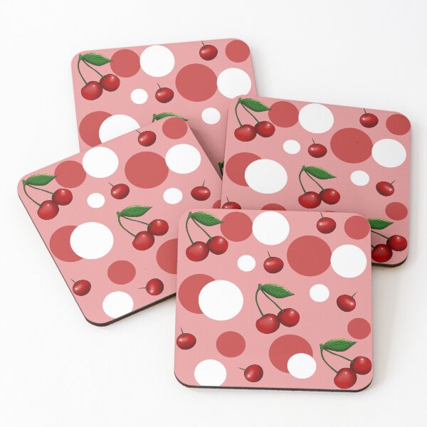 Item preview, Cherries pattern red, white and green  designed and sold by RavenAMarie .