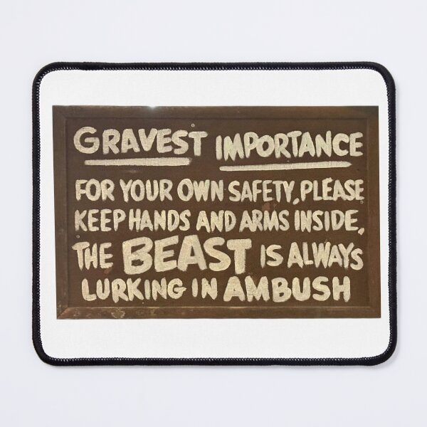 Item preview, The Beast Safety Sign designed and sold by valntines.