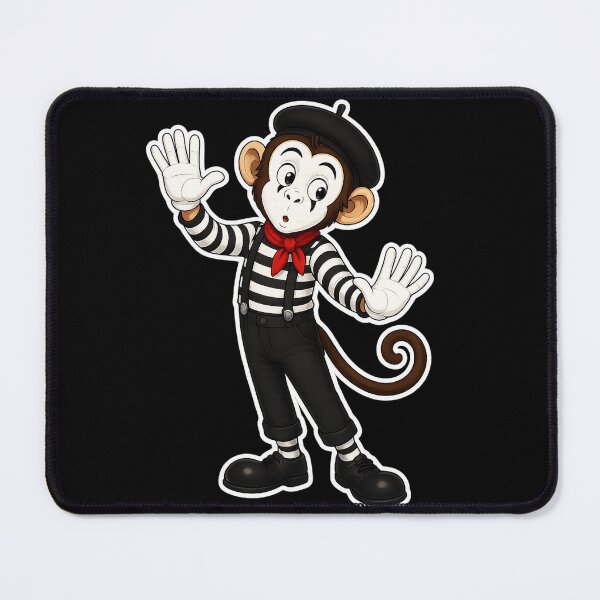 Item preview, French Mime Monkey Sticker  designed and sold by NONYK.