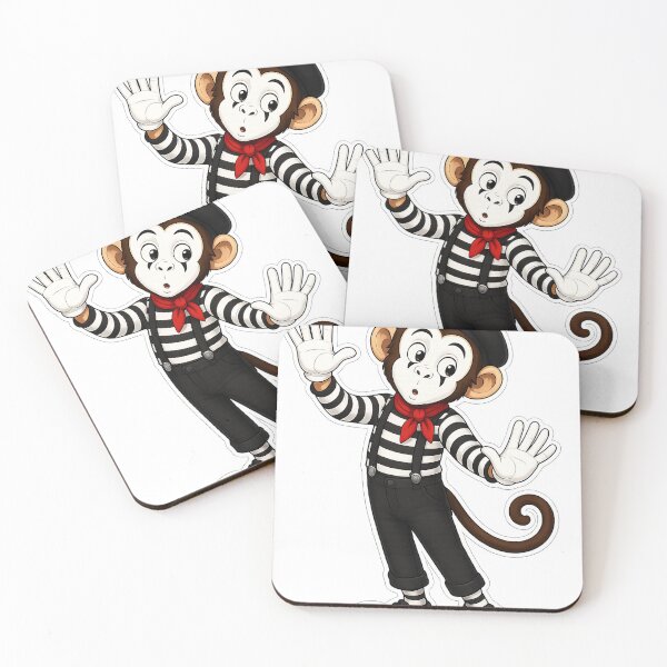 Item preview, French Mime Monkey Sticker  designed and sold by NONYK.