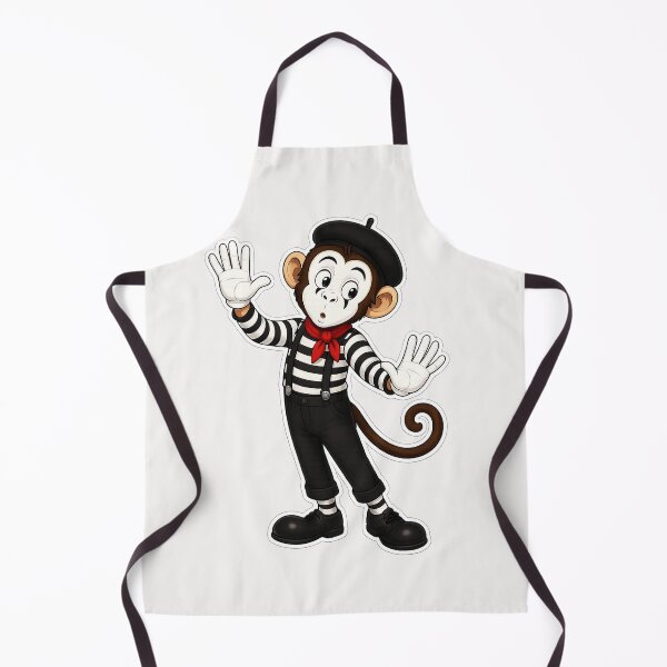 Item preview, French Mime Monkey Sticker designed and sold by NONYK.