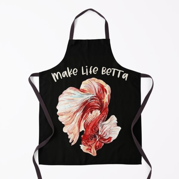 Item preview, Make Life Betta - Aesthetic Watercolor Red Siamese Fighting Fish Pun designed and sold by haitrieuic96.