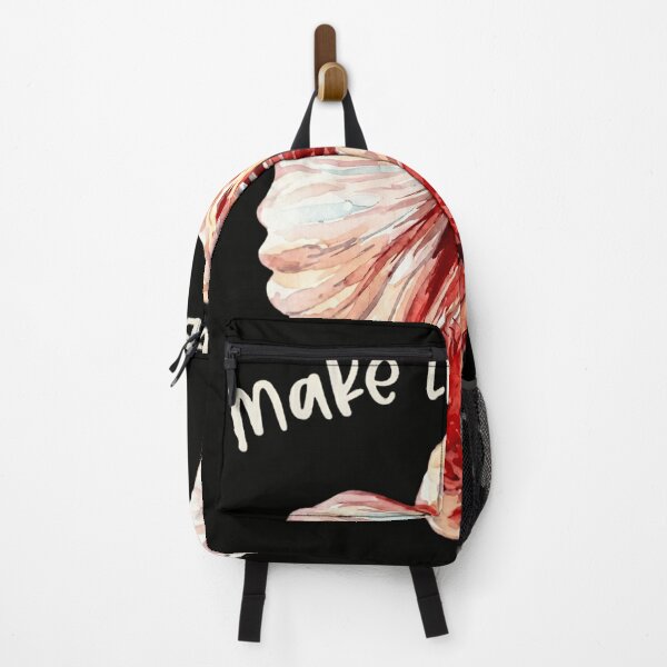 Item preview, Make Life Betta - Aesthetic Watercolor Red Siamese Fighting Fish Pun designed and sold by haitrieuic96.