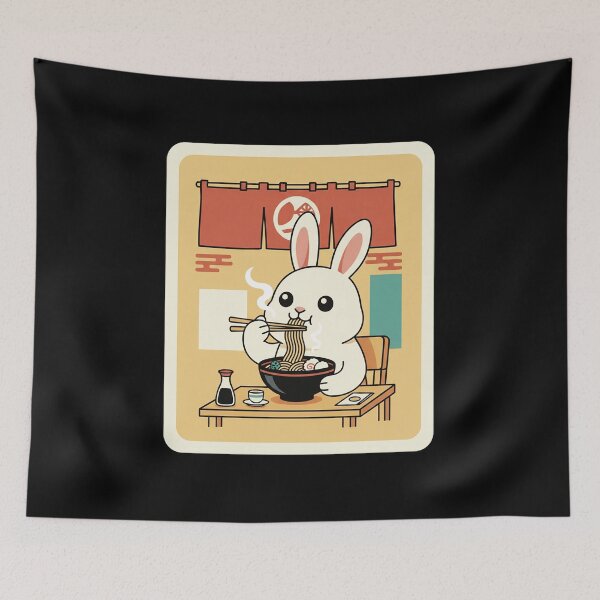 Item preview, Bunny Ramen Shop Cute Japanese Rabbit Illustration designed and sold by JordynLadukeg65.