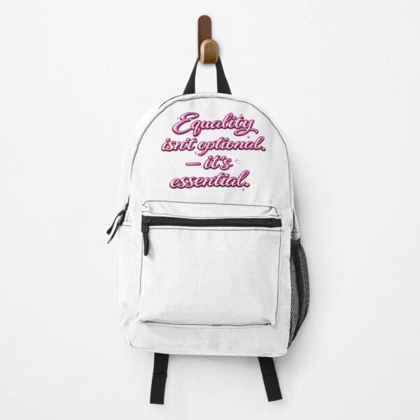 Item preview, Equality Isn’t Optional - It’s Essential | Magenta Pink Pride Chrome 3D Empowerment Quote for T-Shirt, Sticker, iPhone case, mug, bag, hoodie designed and sold by ArtByTripti.