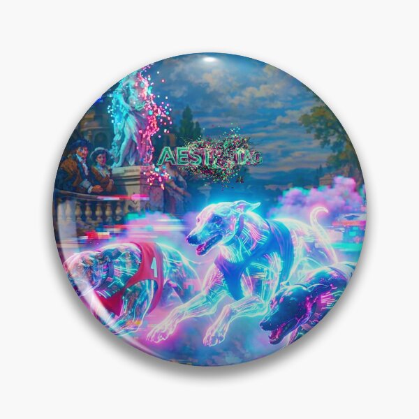 Item preview, Neon Glitch Greyhounds: Classical Data Corruption designed and sold by A E S T H E T A T A G.