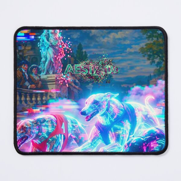 Item preview, Neon Glitch Greyhounds: Classical Data Corruption designed and sold by A E S T H E T A T A G.