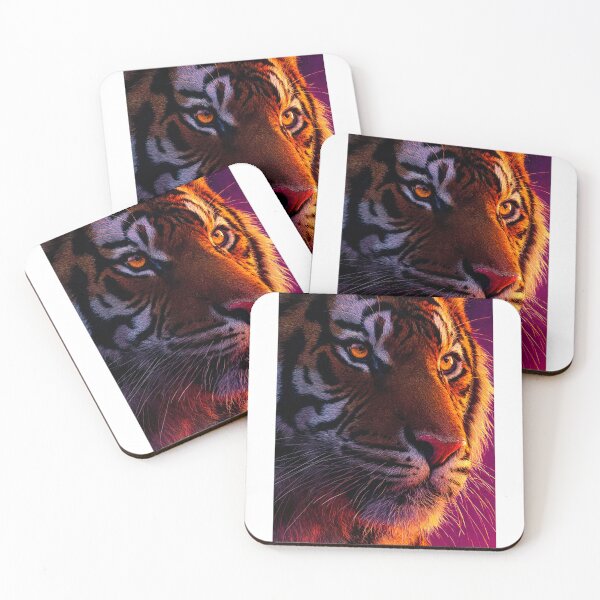 Item preview, phone case tiger face at sunset designed and sold by astriebatik.