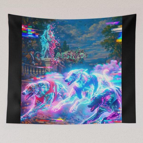 Item preview, Neon Glitch Greyhounds: Classical Data Corruption designed and sold by A E S T H E T A T A G.
