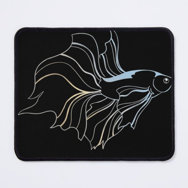 Item preview, Minimalist Elegant Betta Fish Line Art - Metallic Siamese Fighting Fish designed and sold by haitrieuic96.