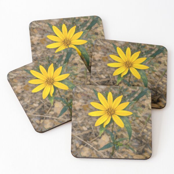 Item preview, Woodland Sunflower Botanical Impressionist Oil Painting designed and sold by Blossom-Breeze.