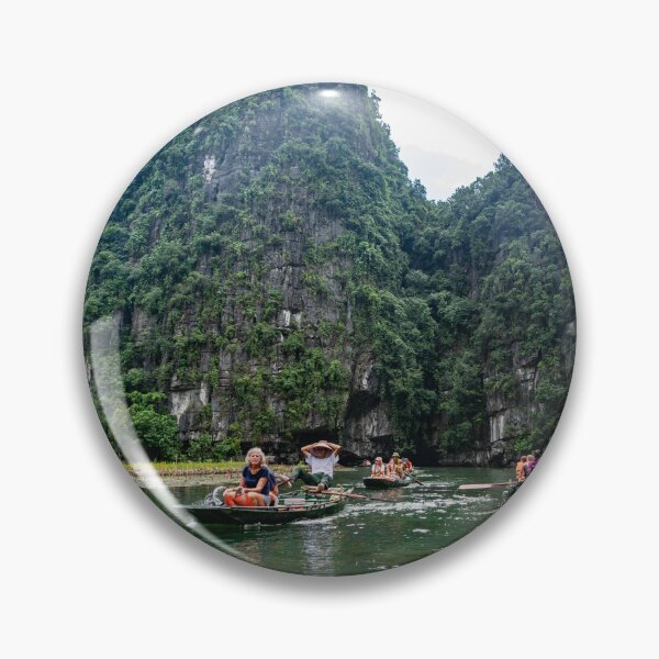Item preview, Tam Coc River Rowboats - Ngo Dong River, Ninh Binh | Iconic Vietnam Landscape Art designed and sold by Ross.A.Campbell.