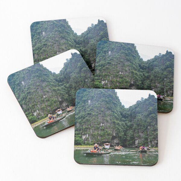 Item preview, Tam Coc River Rowboats - Ngo Dong River, Ninh Binh | Iconic Vietnam Landscape Art designed and sold by Ross.A.Campbell.