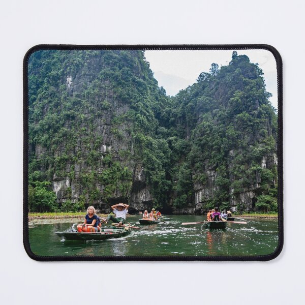 Item preview, Tam Coc River Rowboats - Ngo Dong River, Ninh Binh | Iconic Vietnam Landscape Art designed and sold by Ross.A.Campbell.