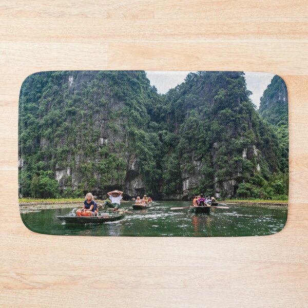 Item preview, Tam Coc River Rowboats - Ngo Dong River, Ninh Binh | Iconic Vietnam Landscape Art designed and sold by Ross.A.Campbell.