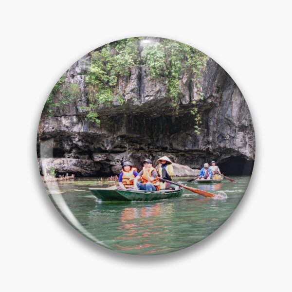 Item preview, Tam Coc River Rowboats - Ngo Dong River, Ninh Binh | Iconic Vietnam Landscape Art designed and sold by Ross.A.Campbell.