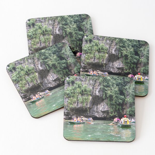 Item preview, Tam Coc River Rowboats - Ngo Dong River, Ninh Binh | Iconic Vietnam Landscape Art designed and sold by Ross.A.Campbell.