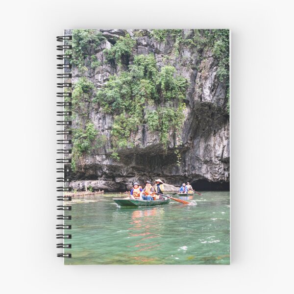 Item preview, Tam Coc River Rowboats - Ngo Dong River, Ninh Binh | Iconic Vietnam Landscape Art designed and sold by Ross.A.Campbell.