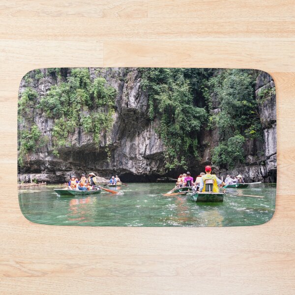 Item preview, Tam Coc River Rowboats - Ngo Dong River, Ninh Binh | Iconic Vietnam Landscape Art designed and sold by Ross.A.Campbell.