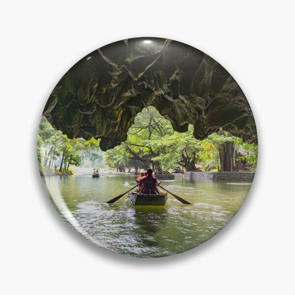 Item preview, Tam Coc River Rowboats - Ngo Dong River, Ninh Binh | Iconic Vietnam Landscape Art designed and sold by Ross.A.Campbell.