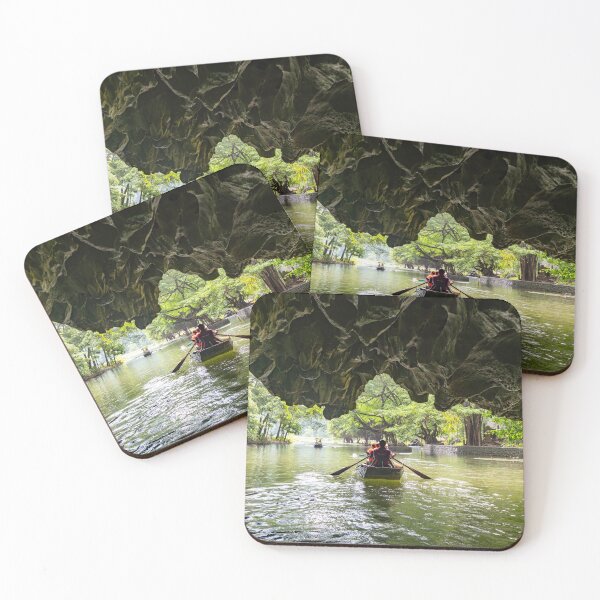 Item preview, Tam Coc River Rowboats - Ngo Dong River, Ninh Binh | Iconic Vietnam Landscape Art designed and sold by Ross.A.Campbell.