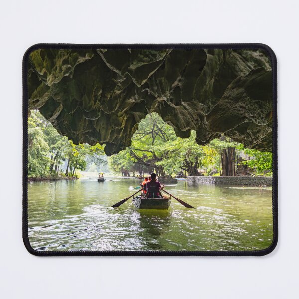 Item preview, Tam Coc River Rowboats - Ngo Dong River, Ninh Binh | Iconic Vietnam Landscape Art designed and sold by Ross.A.Campbell.