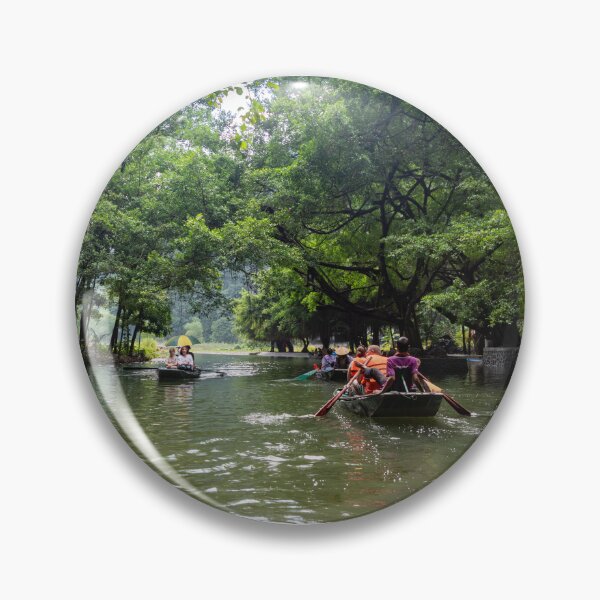 Item preview, Tam Coc River Rowboats - Ngo Dong River, Ninh Binh | Iconic Vietnam Landscape Art designed and sold by Ross.A.Campbell.