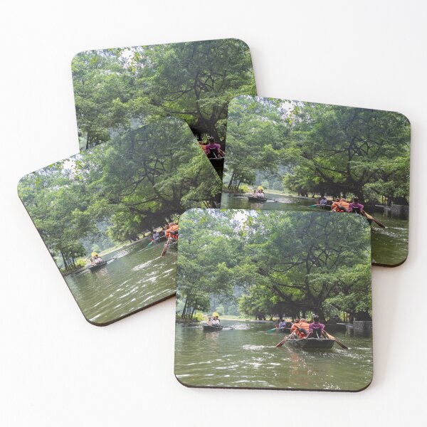 Item preview, Tam Coc River Rowboats - Ngo Dong River, Ninh Binh | Iconic Vietnam Landscape Art designed and sold by Ross.A.Campbell.