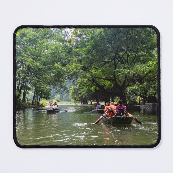 Item preview, Tam Coc River Rowboats - Ngo Dong River, Ninh Binh | Iconic Vietnam Landscape Art designed and sold by Ross.A.Campbell.