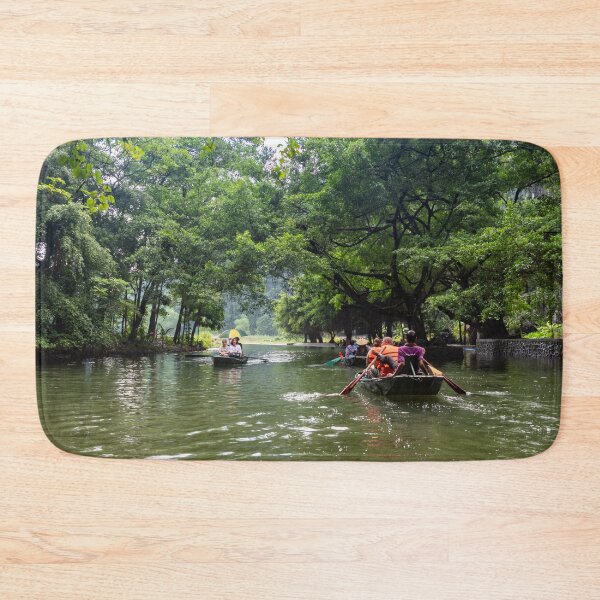 Item preview, Tam Coc River Rowboats - Ngo Dong River, Ninh Binh | Iconic Vietnam Landscape Art designed and sold by Ross.A.Campbell.