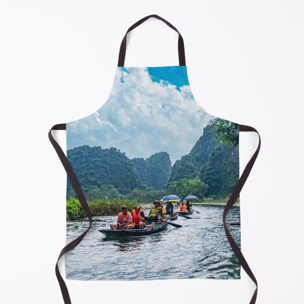 Item preview, Tam Coc River Rowboats - Ngo Dong River, Ninh Binh | Iconic Vietnam Landscape Art designed and sold by Ross.A.Campbell.