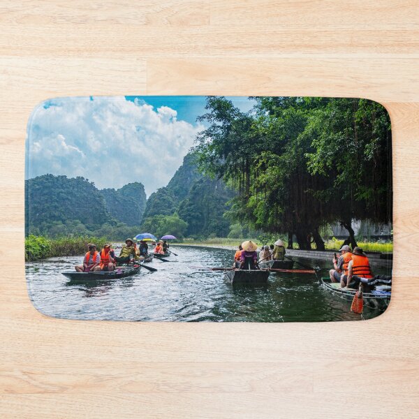 Item preview, Tam Coc River Rowboats - Ngo Dong River, Ninh Binh | Iconic Vietnam Landscape Art designed and sold by Ross.A.Campbell.