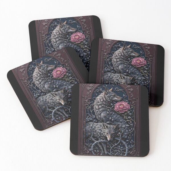 Item preview, phone case duo wolf at thorn bush designed and sold by astriebatik.