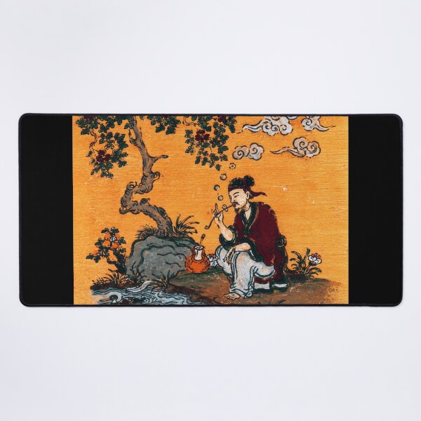 Item preview, Scholar by the River Vintage Asian Painting designed and sold by eliramaison.