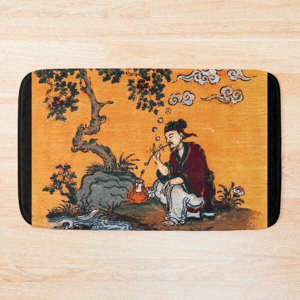 Item preview, Scholar by the River Vintage Asian Painting designed and sold by eliramaison.