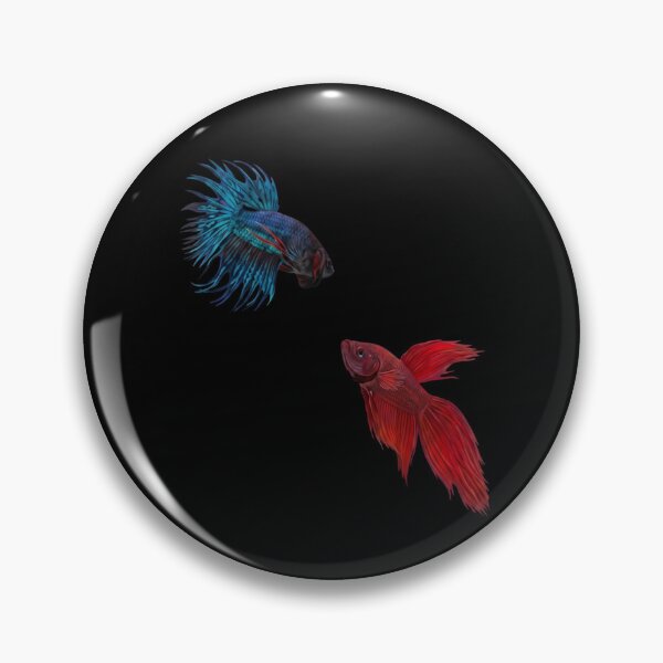 Item preview, Vibrant Siamese Fighting Fish Pair - Red and Blue Betta Duo designed and sold by haitrieuic96.
