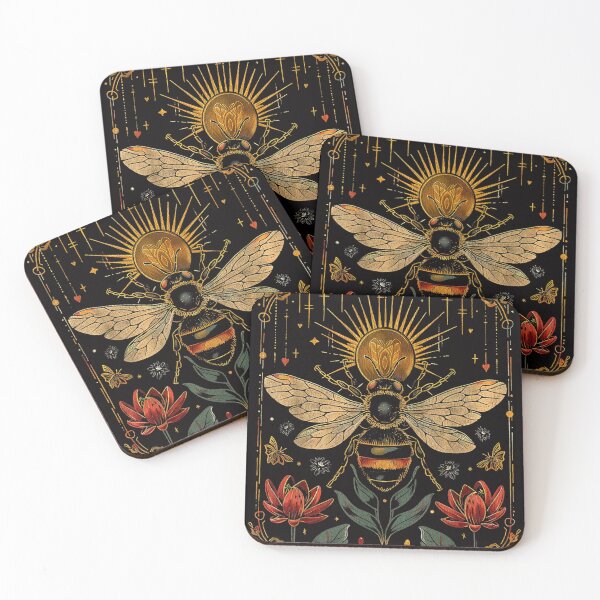 Item preview, Vintage Funny Bee Tarot Card Floral Bees Flower designed and sold by valery-kenz.