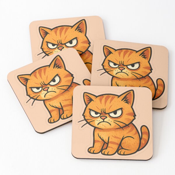 Item preview, Funny Grumpy Cat Sticker – Angry Meme Cat Design designed and sold by PixelPicsStudio.