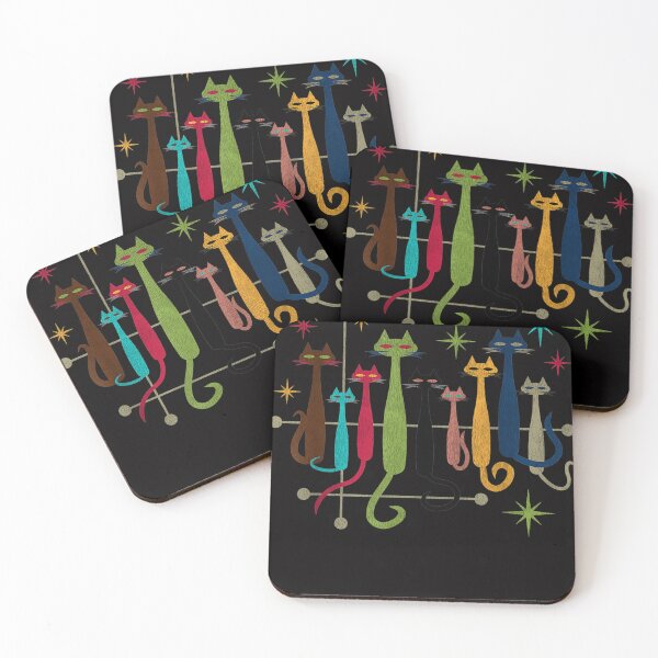 Item preview, Vintage Retro Mid-Century Modern Look Cats 50s 60s Style designed and sold by valery-kenz.