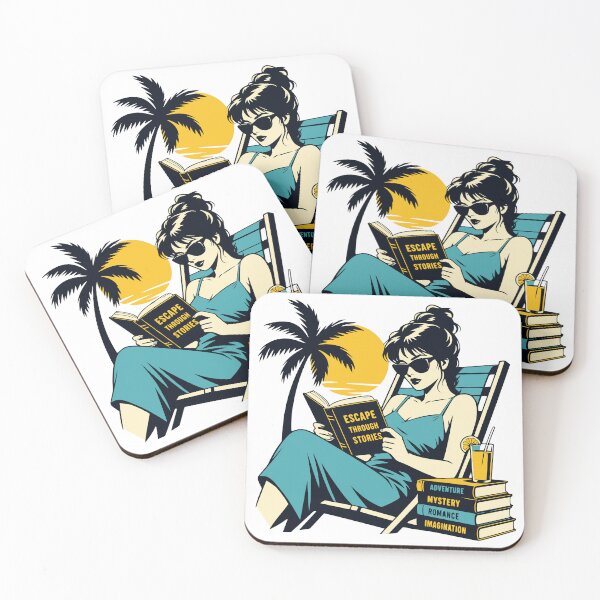 Item preview, Retro Reader Girl Beach Chair Bookworm T-Shirt designed and sold by wmhtees.
